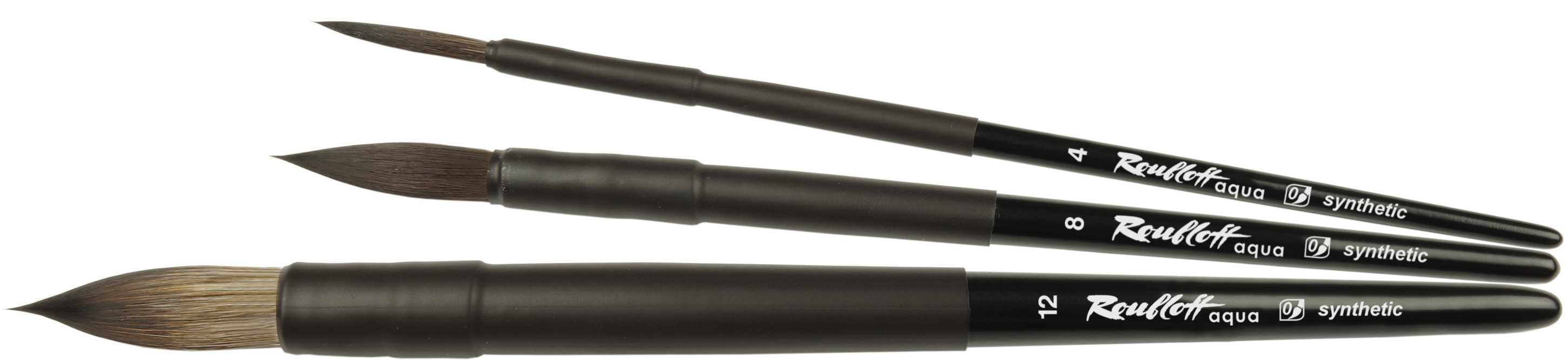 Кисть Roubloff AQUA black круглая из синтетики имитация белки №4, 8, 12 Кисть Roubloff AQUA black круглая из синтетики имитация белки №4, 8, 12